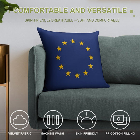 European Union Flag Soft Multiple Sizes Throw Pillow