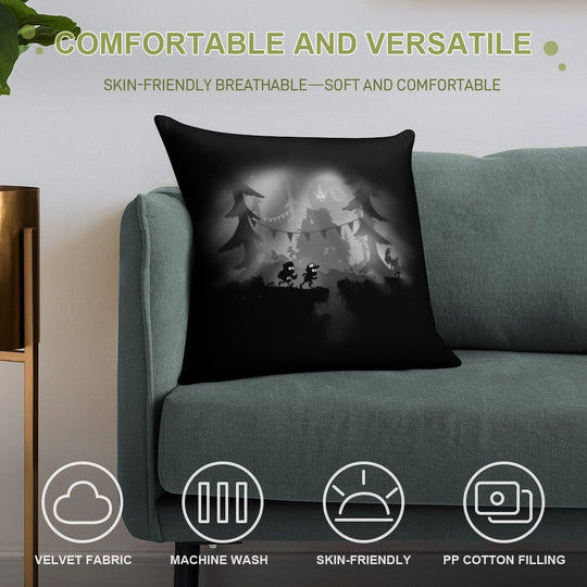 Limbo Falls Soft Short Plush Fabric Throw Pillow