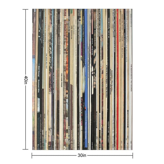 Classic Rock Vinyl Records Wrinkle-free Throw Blanket