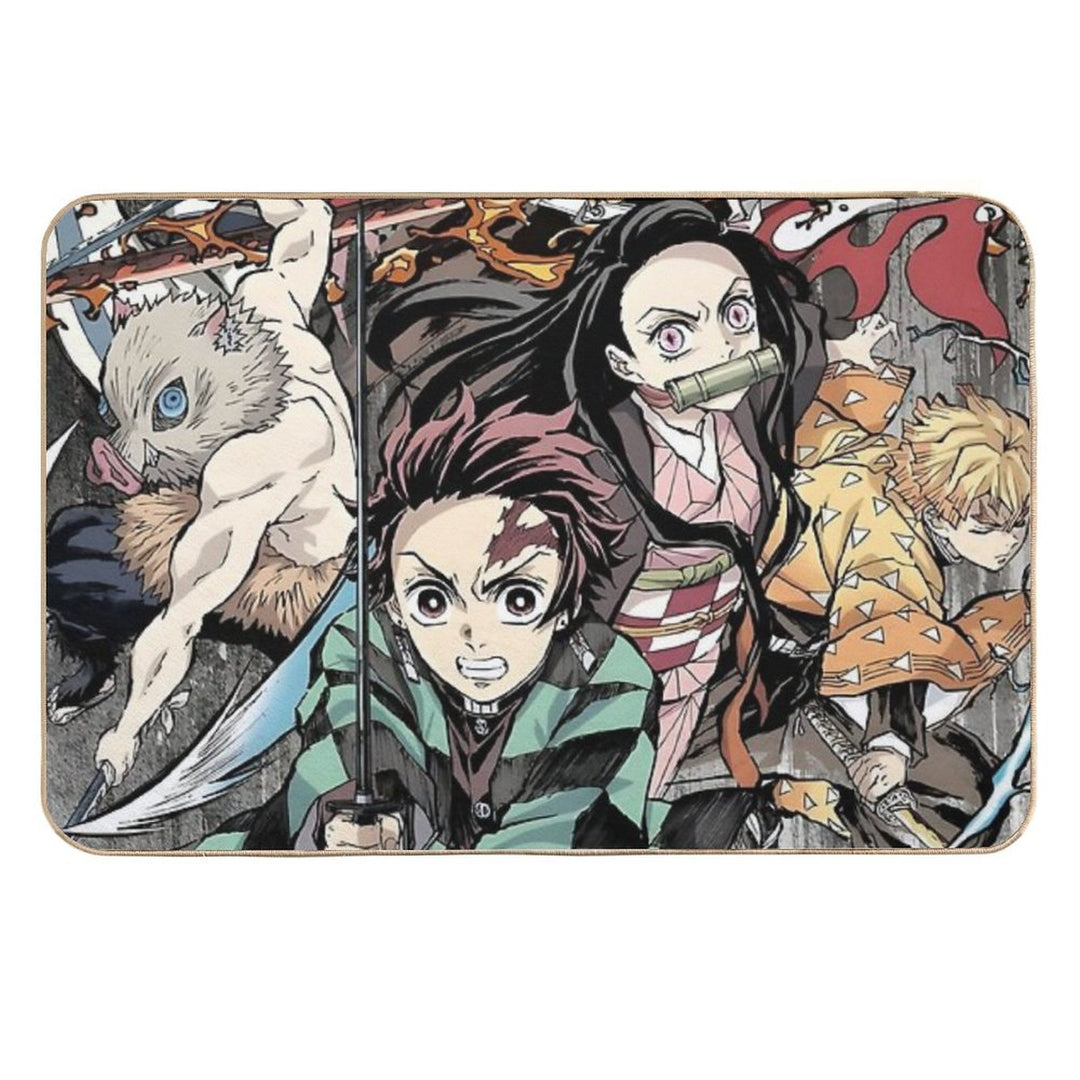 Kimetsu No Yaiba Demon Slayer by Matsushima Akira  Slip-Resistant Bath Mat
