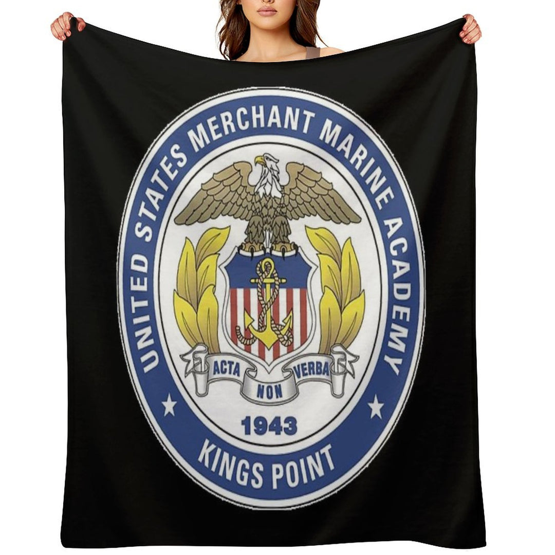 Merchant Marine Academy Logo Gift-ready Throw Blanket