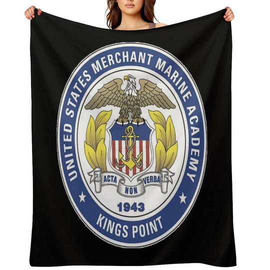Merchant Marine Academy Logo Gift-ready Throw Blanket