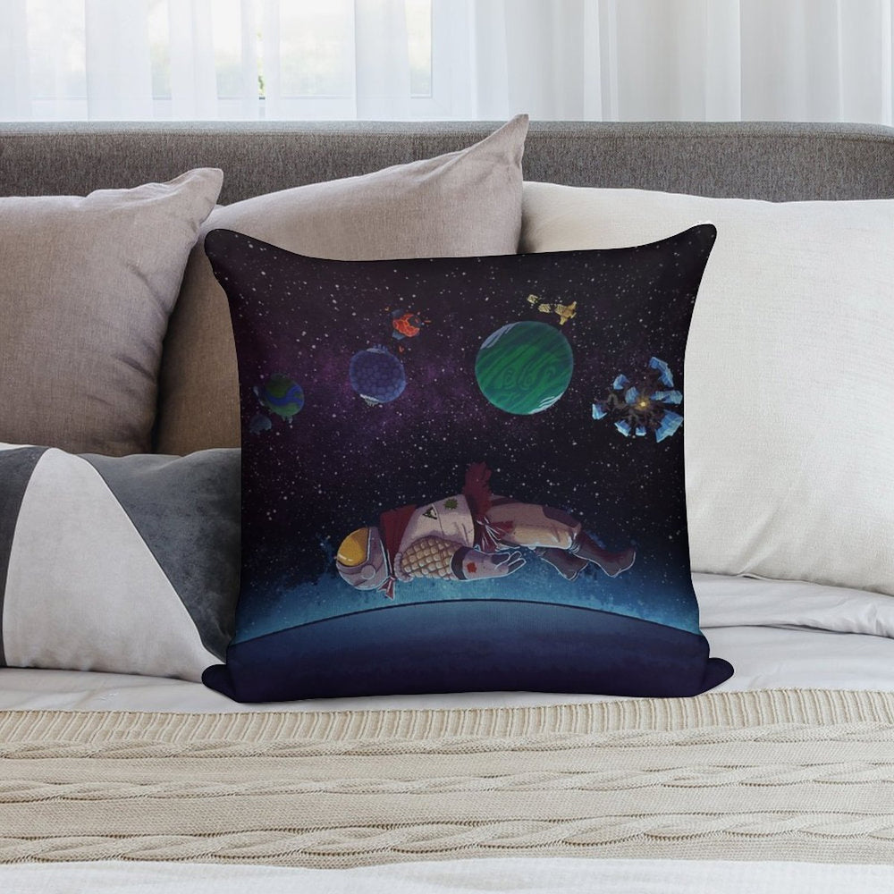 Outer Wilds Game of The Year Soft Hidden Zipper Throw Pillow