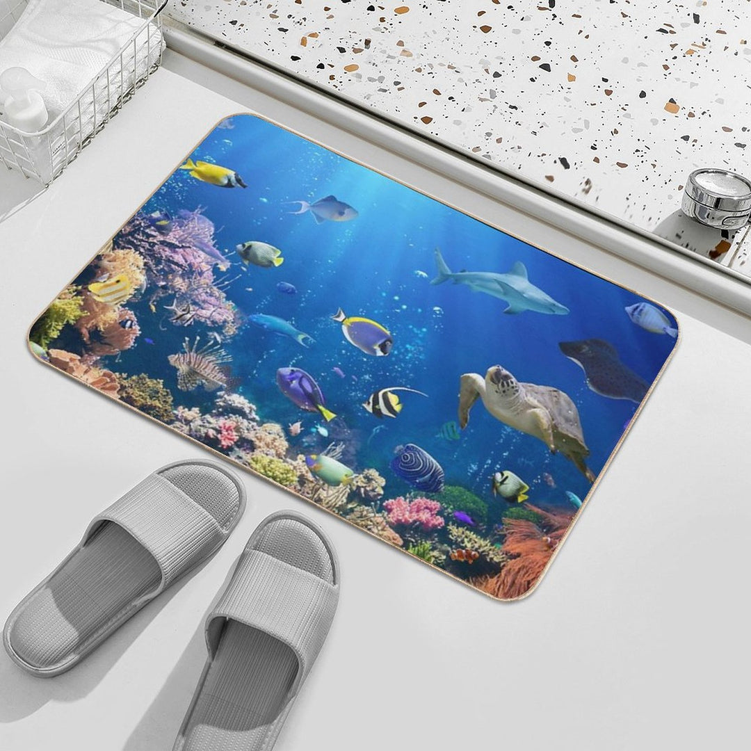 Aquarium - Fish Coral Turtle Shark Durable Bath Mat
