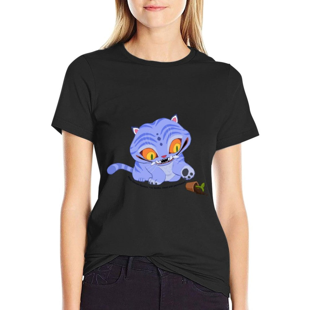 Kpop Demon Hunters Derpy Playing with Plant Vase Pocket Logo  Affordable Price T-Shirt