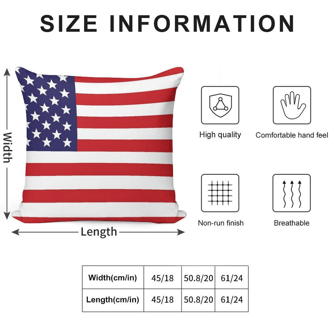 Classic American Flag Soft Warmth Comfort Throw Pillow