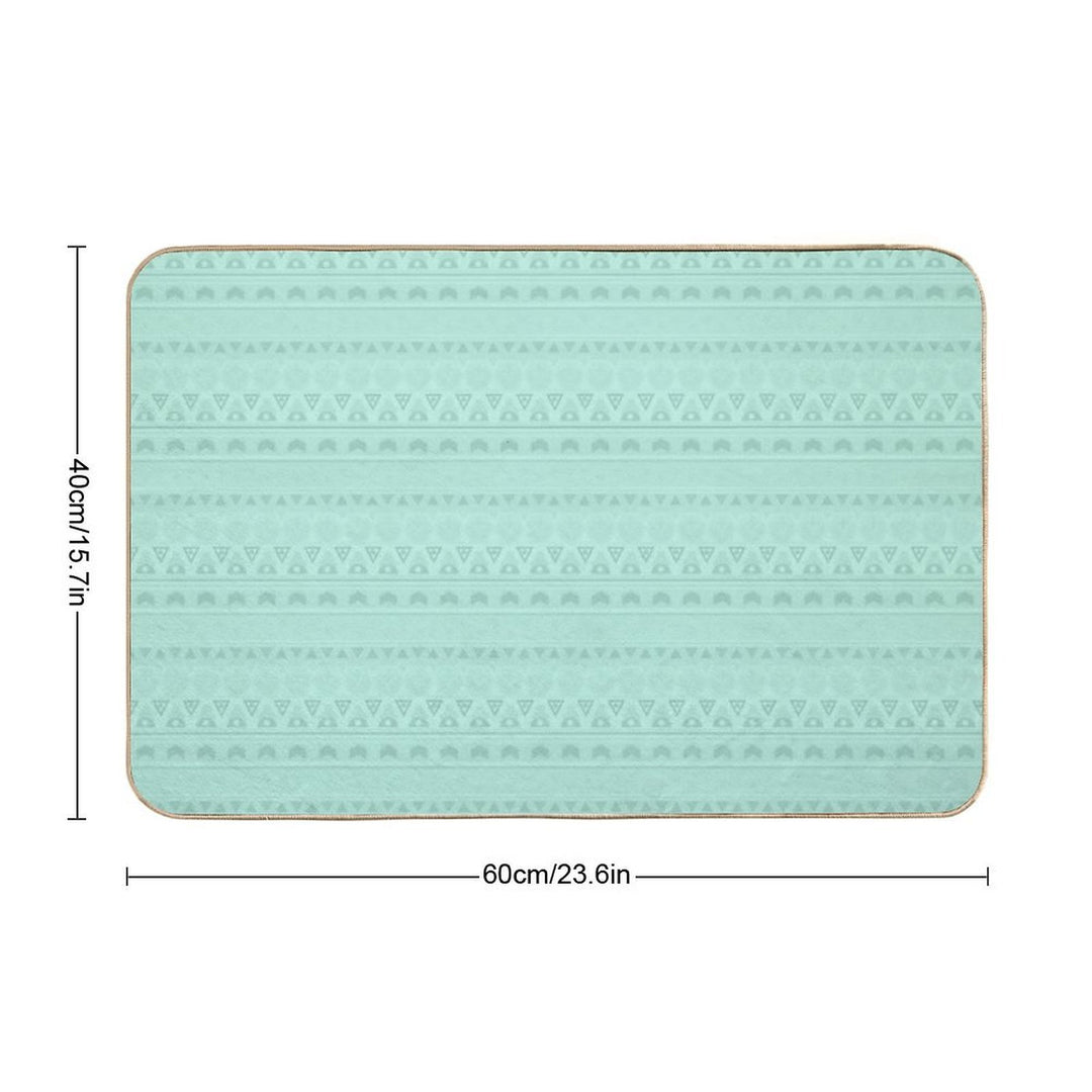 Mint Ornament  Repositionable Bath Mat