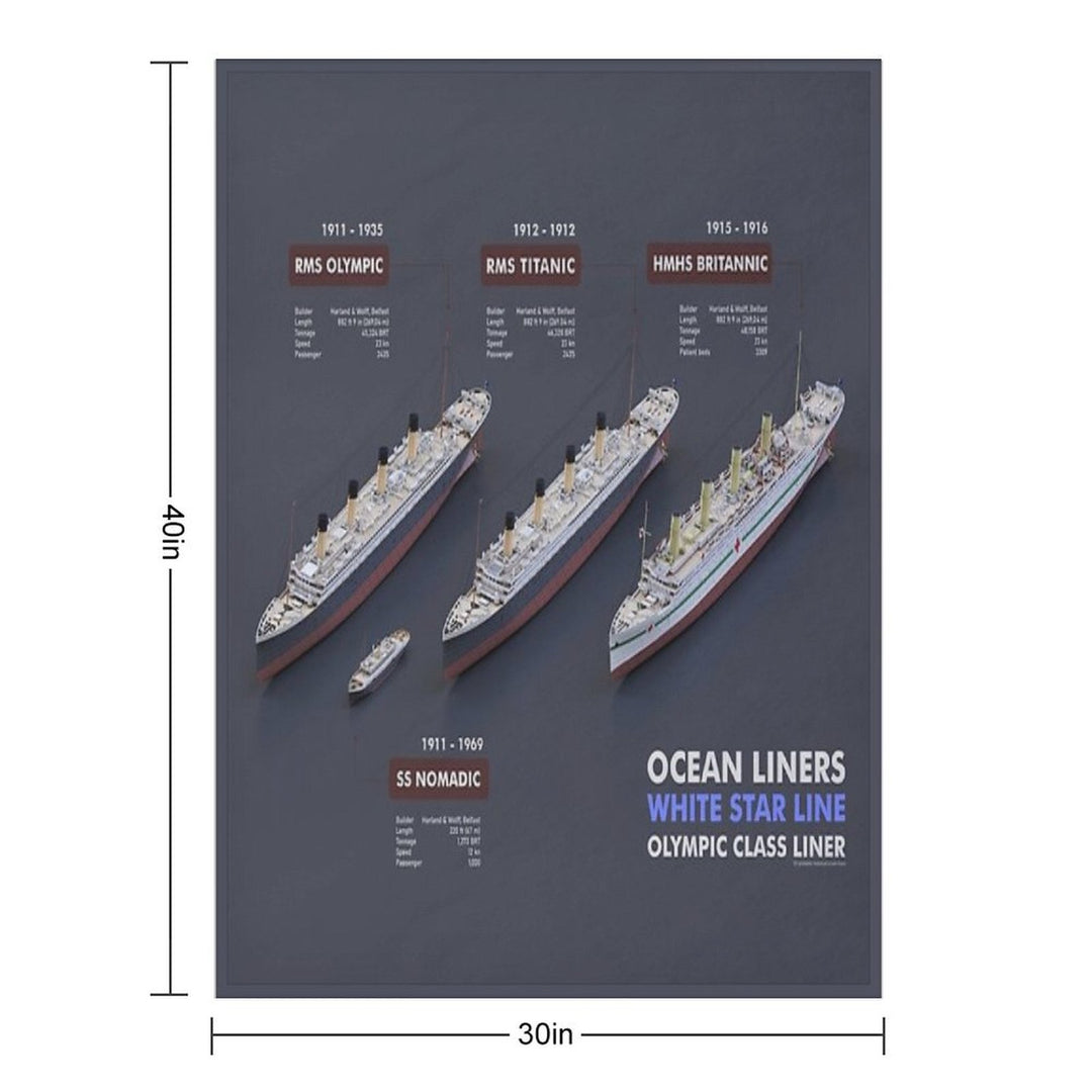 Ocean Liners - White Star Line Anti-pilling Throw Blanket