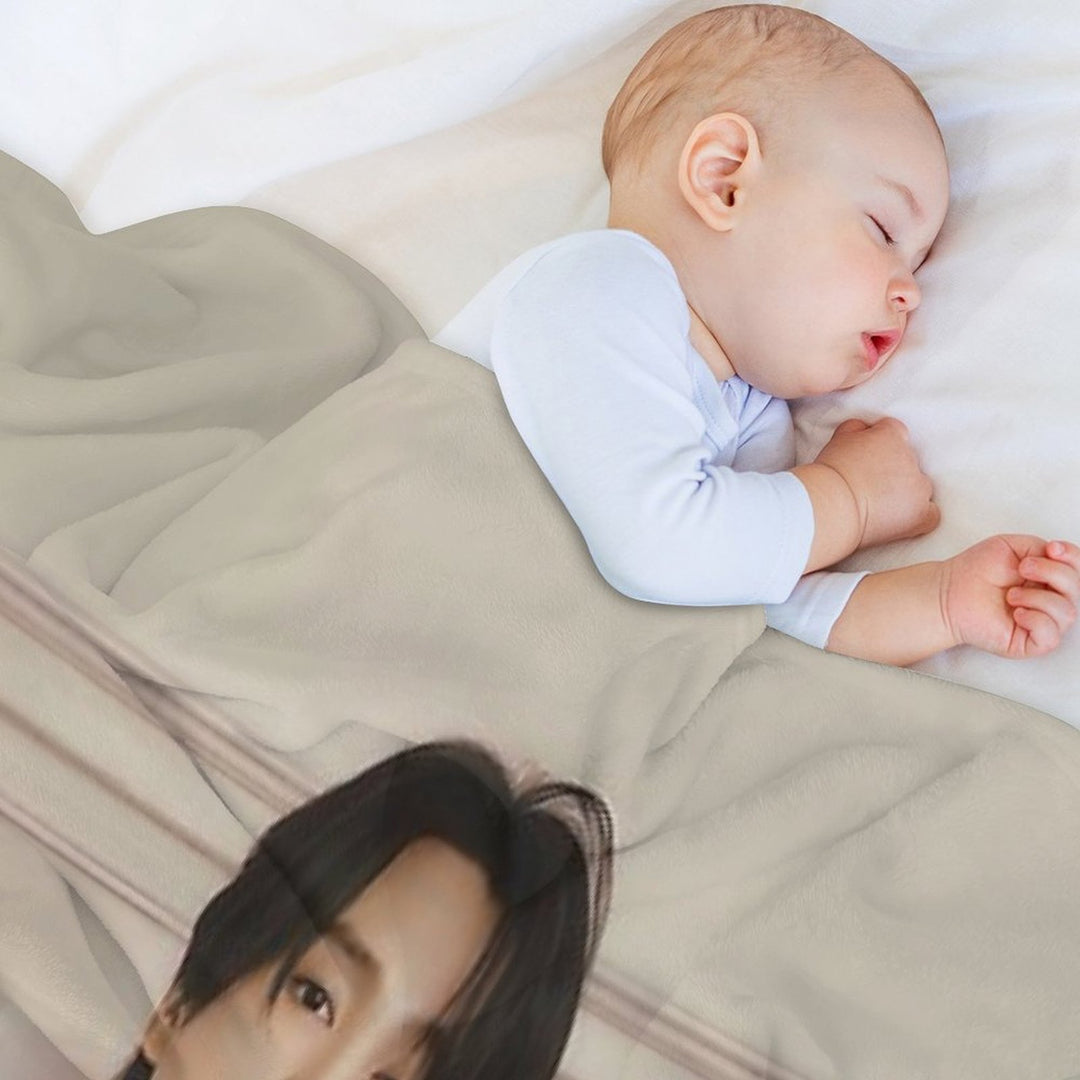 Jimin Face Quick-dry Throw Blanket