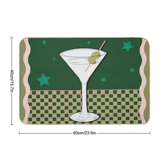 Dirty Martini Poster  Easy Maintenance Bath Mat