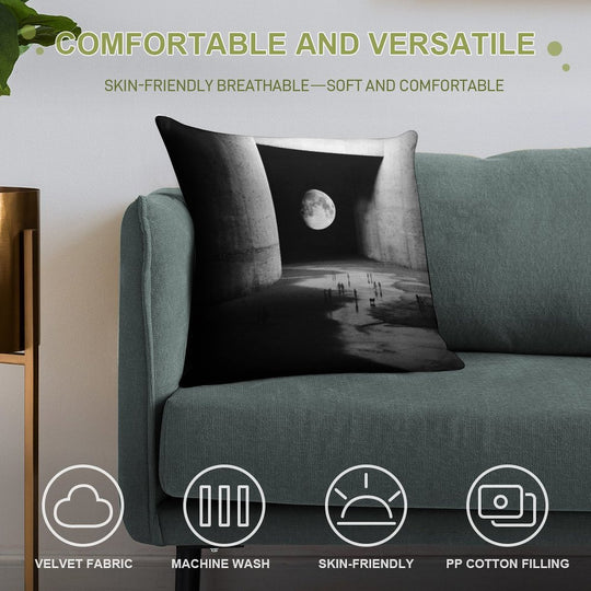 To The Moon Soft Warmth Comfort Throw Pillow