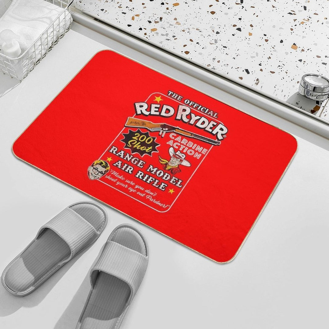 Christmas Story Official Red Ryder Carbine Action 200 Shot Range Model Air Rifle  Non-Slip Bath Mat