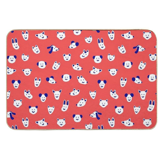 Cuties in Red  Rapid-Drying Bath Mat