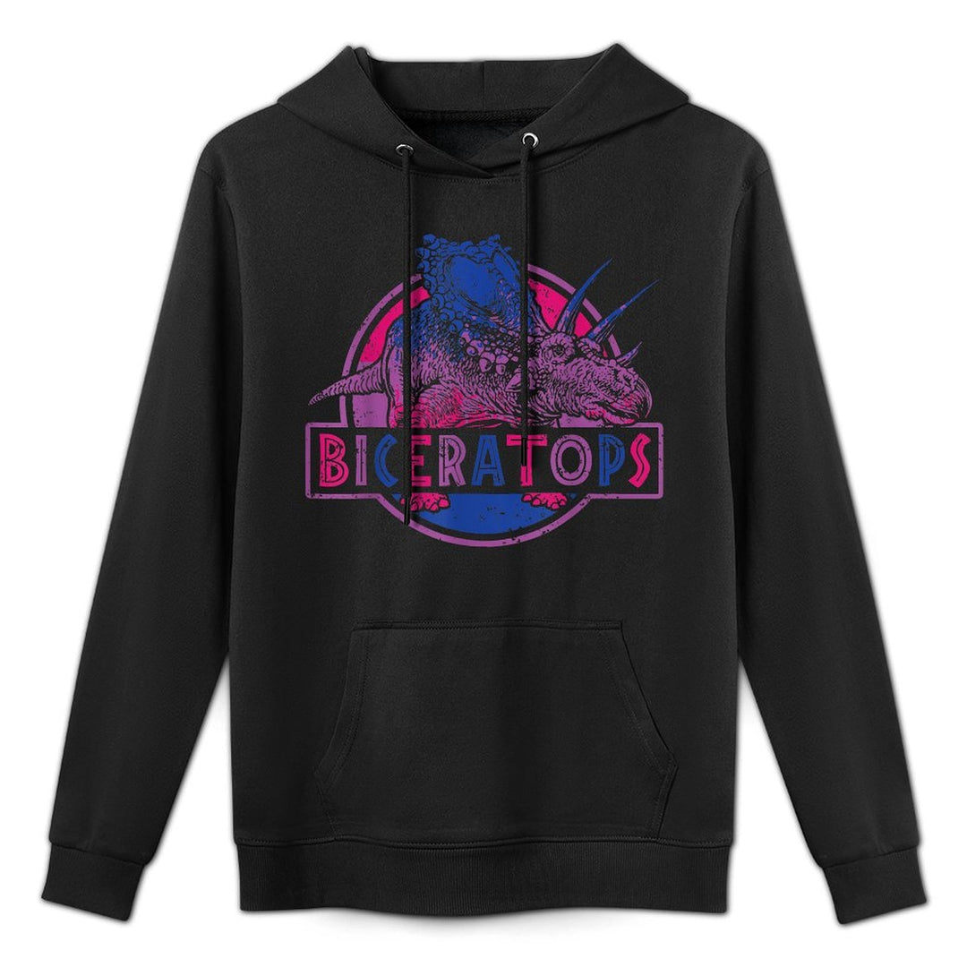 Biceratops Bisexual Dinosaur LGBT Pride Pilling-Resistant Hoodie