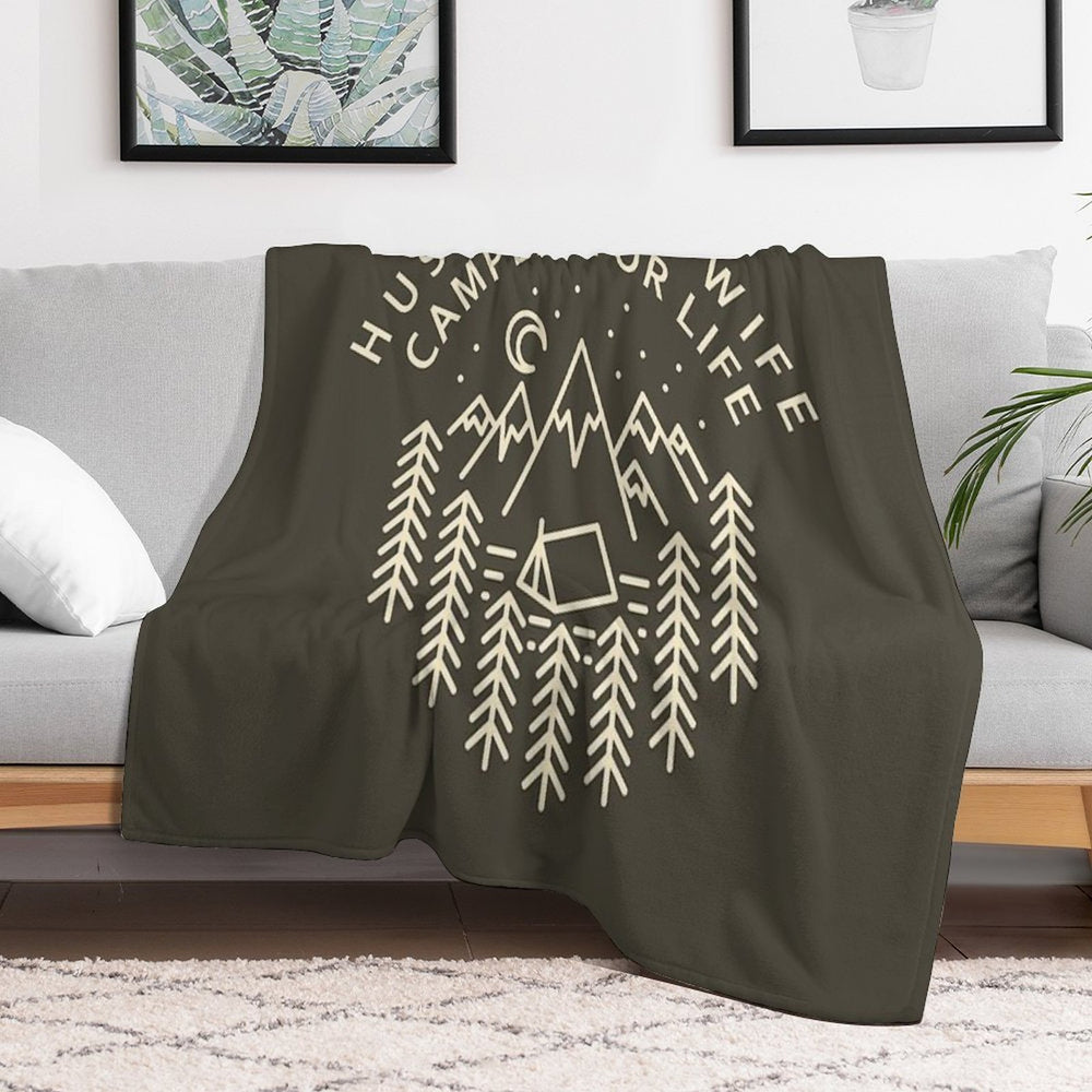 Husband And Wife Campers For Life Quick-dry Throw Blanket