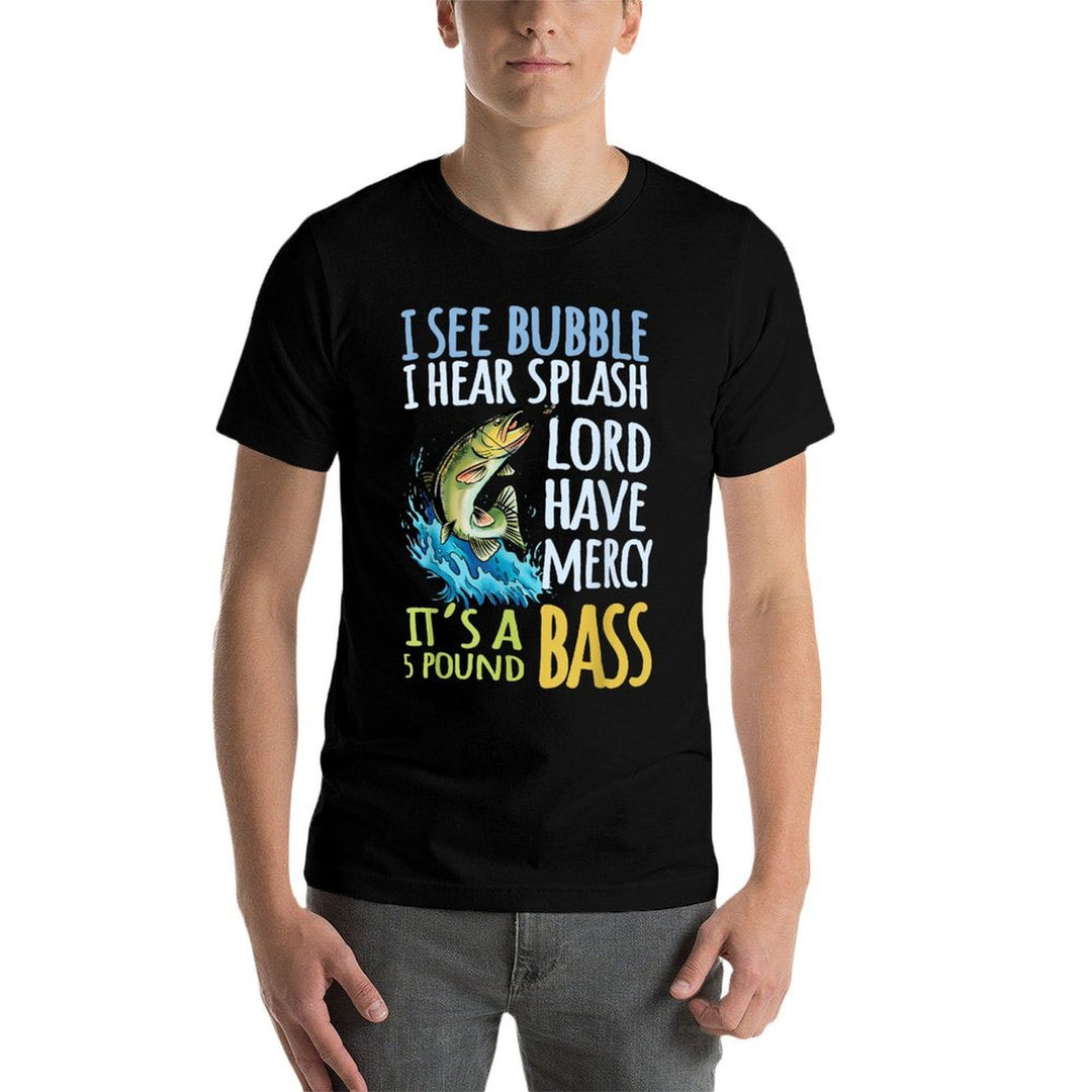 Bass Fishing Angling Sport Black Bass Fish  Tagless Design T-Shirt