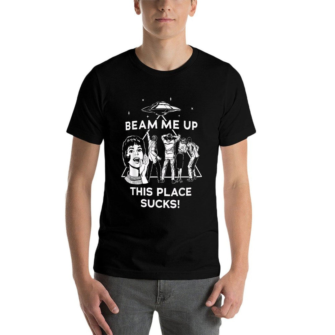 Stranger Things Season 5 Beam Me Up This Place Sucks!  Relaxed-fit T-Shirt