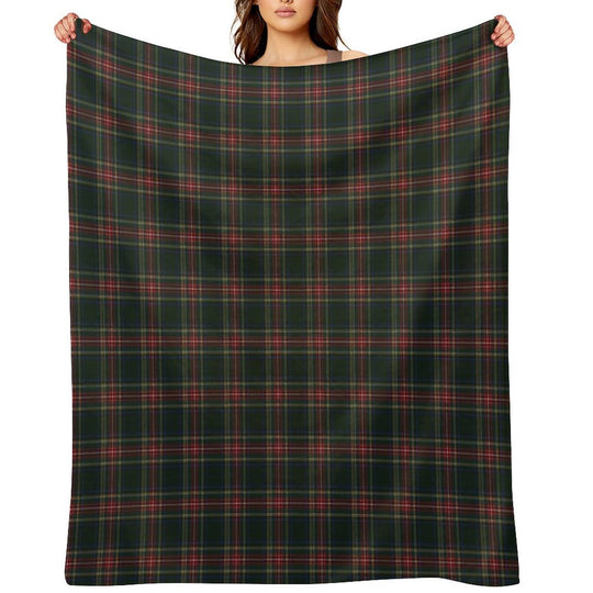 Stewart Black Tartan Shrink-resistant Throw Blanket