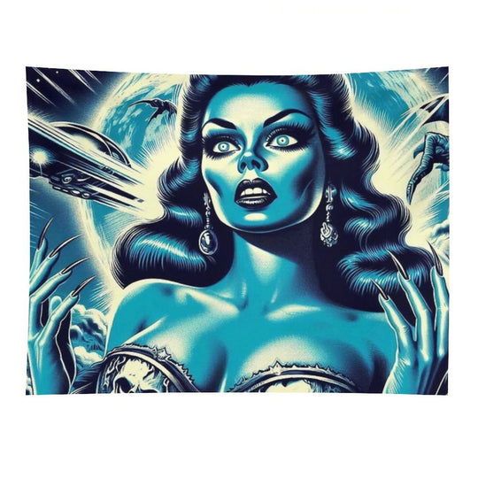 Sci-fi Girl Tapestry