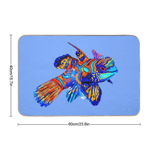 Vibrant Mandarinfish  High-Traffic Bath Mat