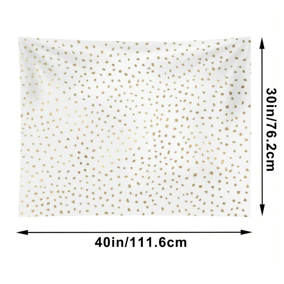Dotted Gold And White Tapestry