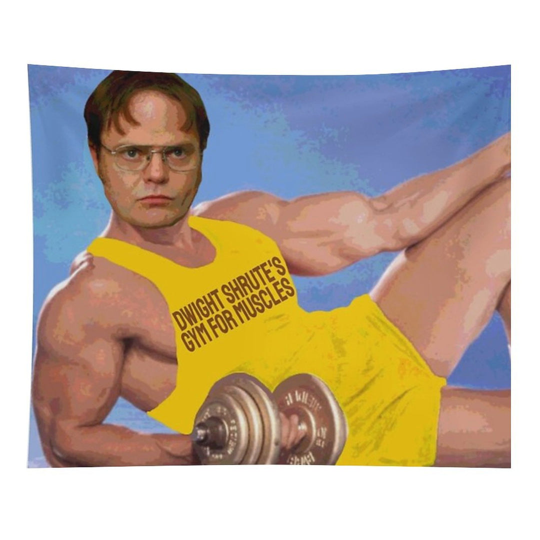 Dwight's Gym For Muscles Tapestry