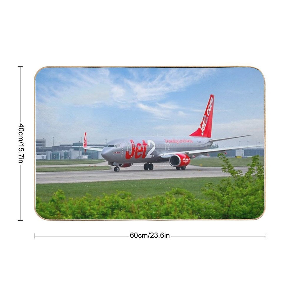 Jet2 Boeing 737 G-JZHP MAN to MAH  Easy To Clean Bath Mat