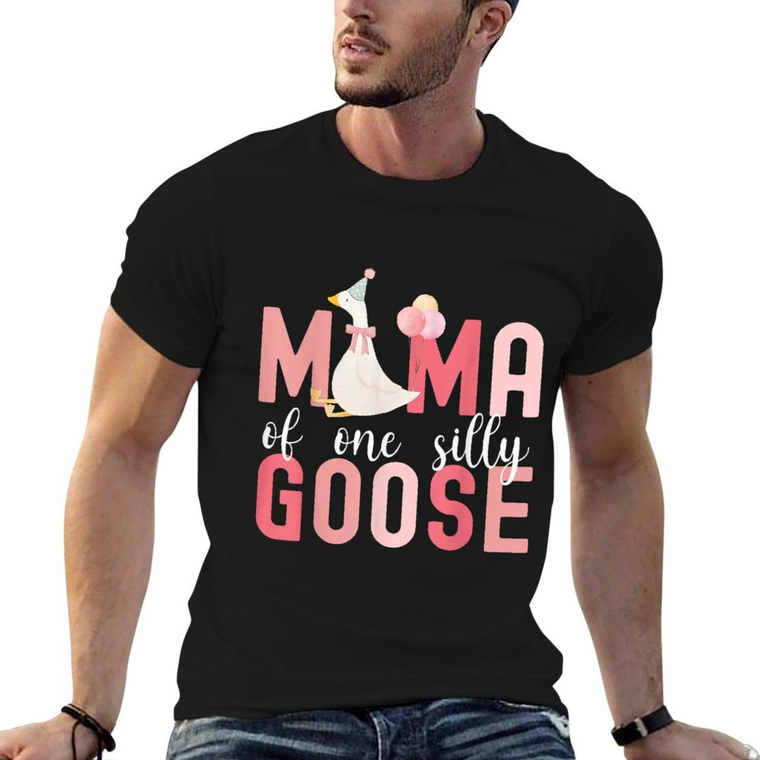 Silly Mama Silly Goose Mom Birthday Family Matching Party  Cotton T-Shirt