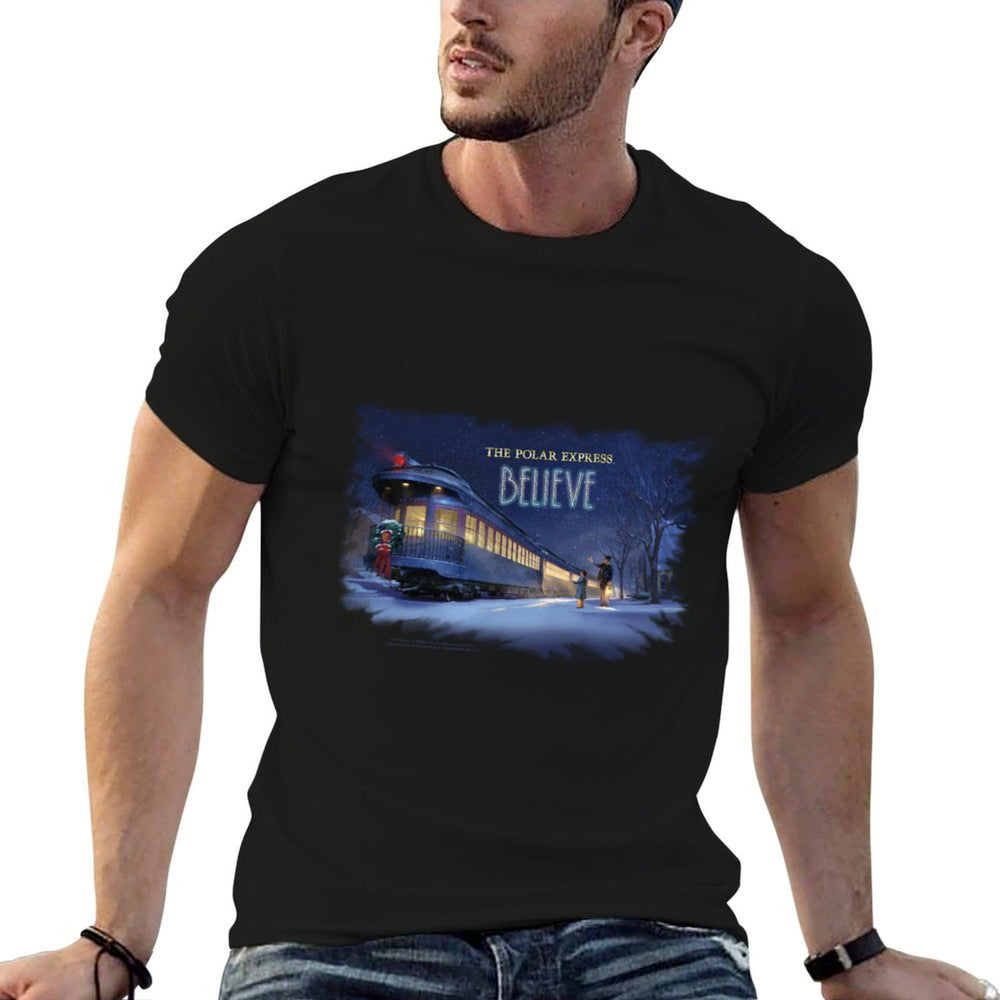 Polar Express Believe  Rolled Sleeves T-Shirt