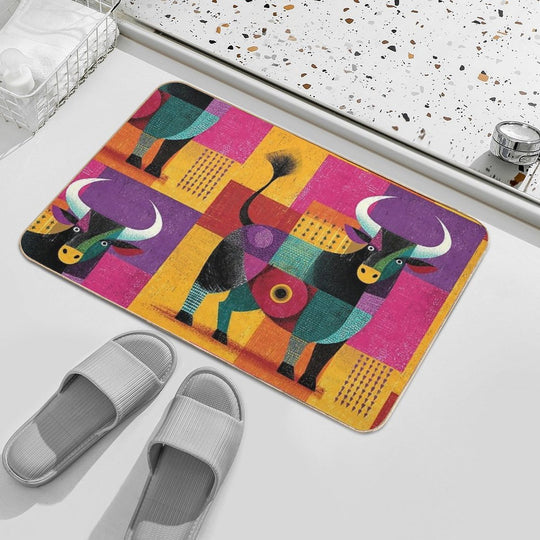 Taurus Once They Decide To Do Something...  Repositionable Bath Mat
