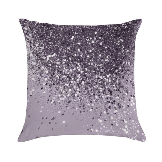 Lavender Lady Glam #2 (Photo of Glitter Only - Not Reflective) Soft Shrink-Resistant Throw Pillow