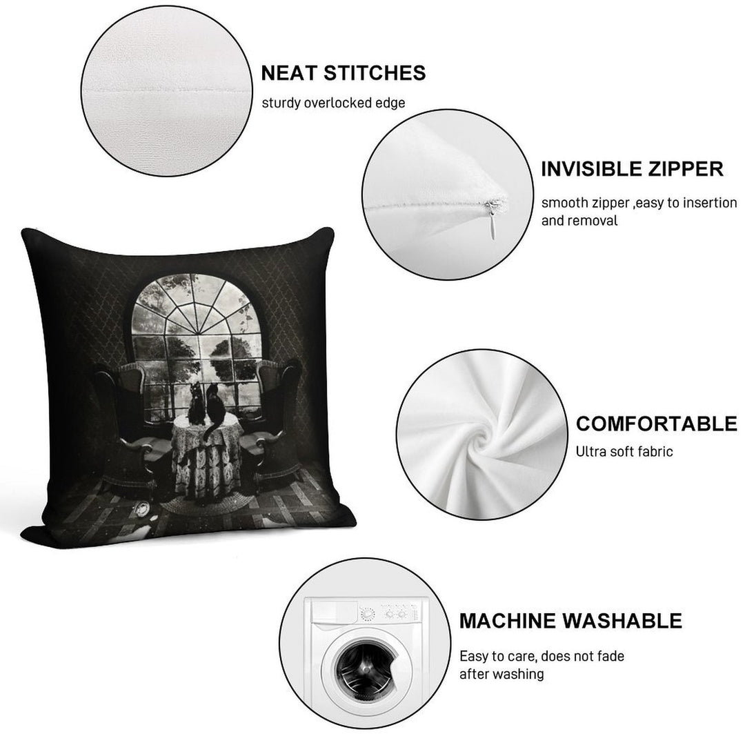 Room Skull Soft Bedroom Essential Throw Pillow