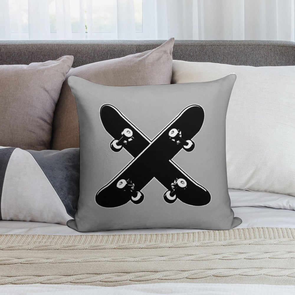 Skate X Soft Home Decor Throw Pillow