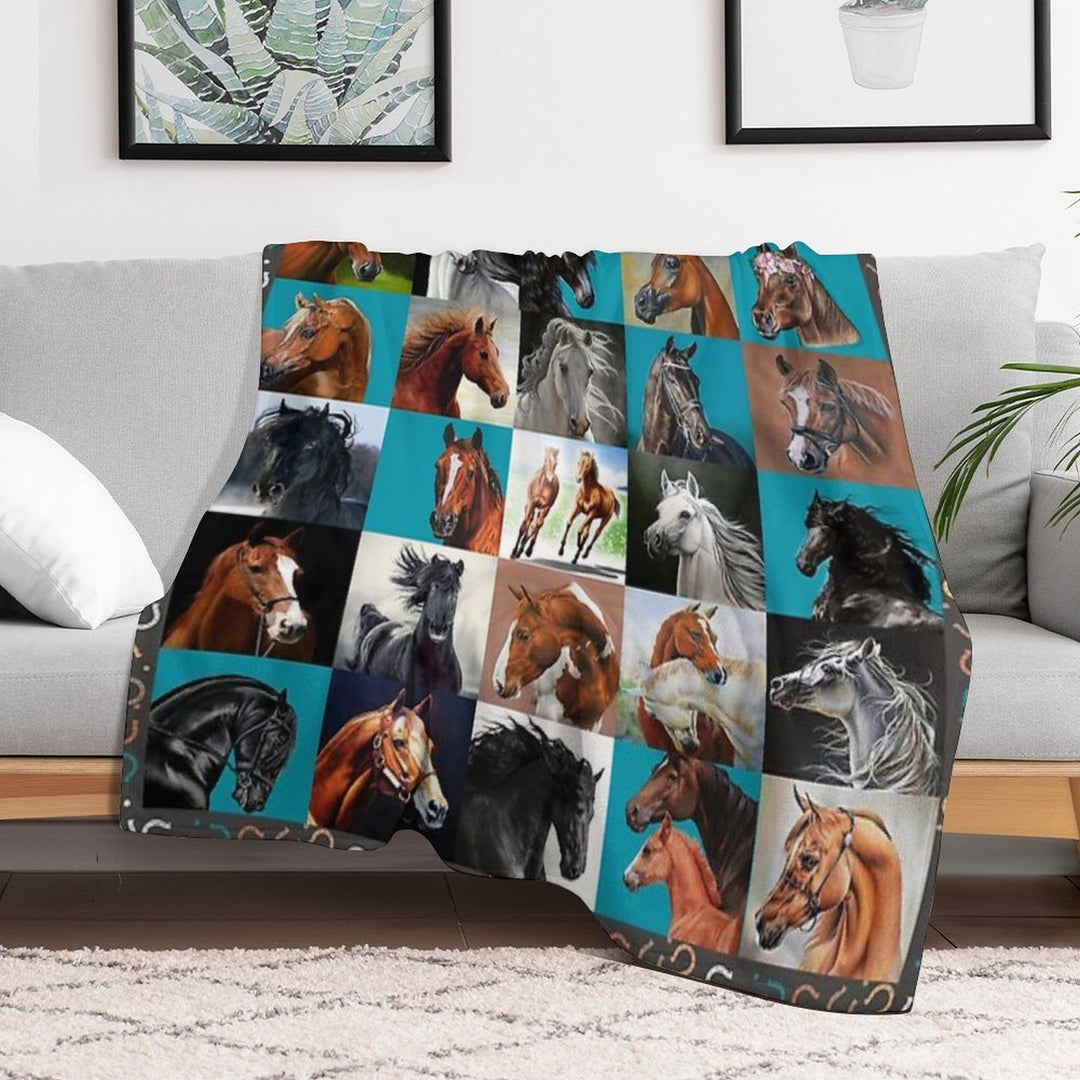 Horse Blanket Gift-ready Throw Blanket