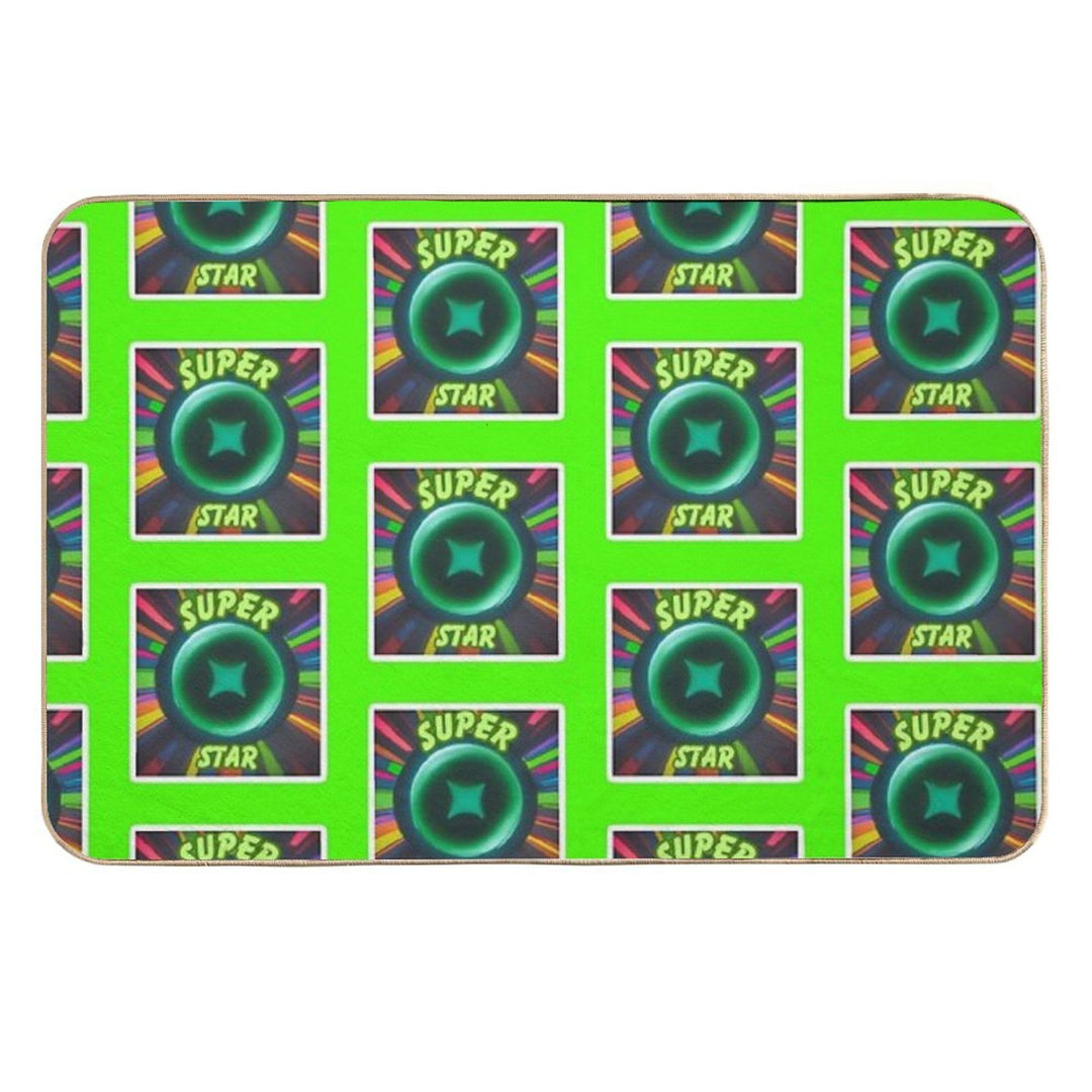 Super Star Neon Design  Slip-Resistant Bath Mat