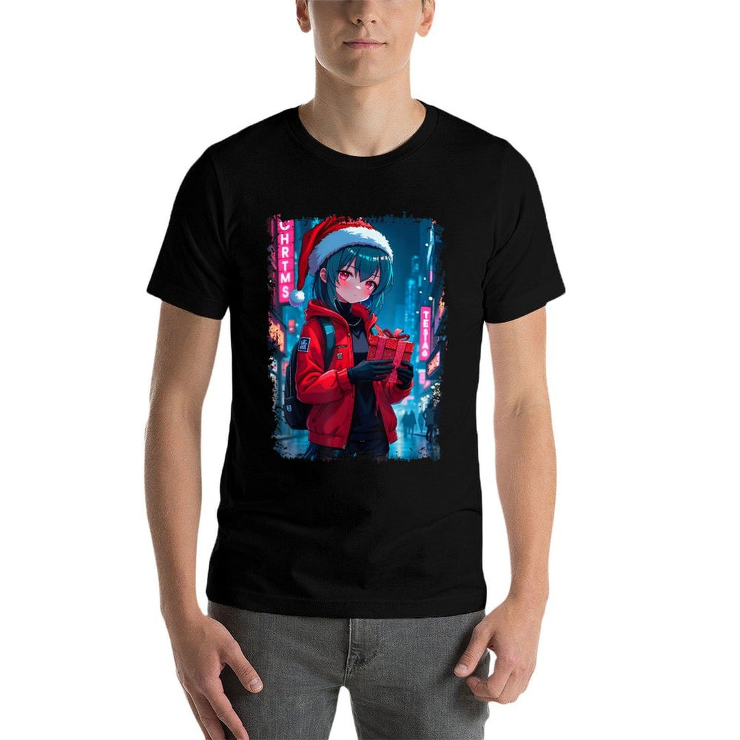 Anime Girl Christmas  Moisture-wicking T-Shirt