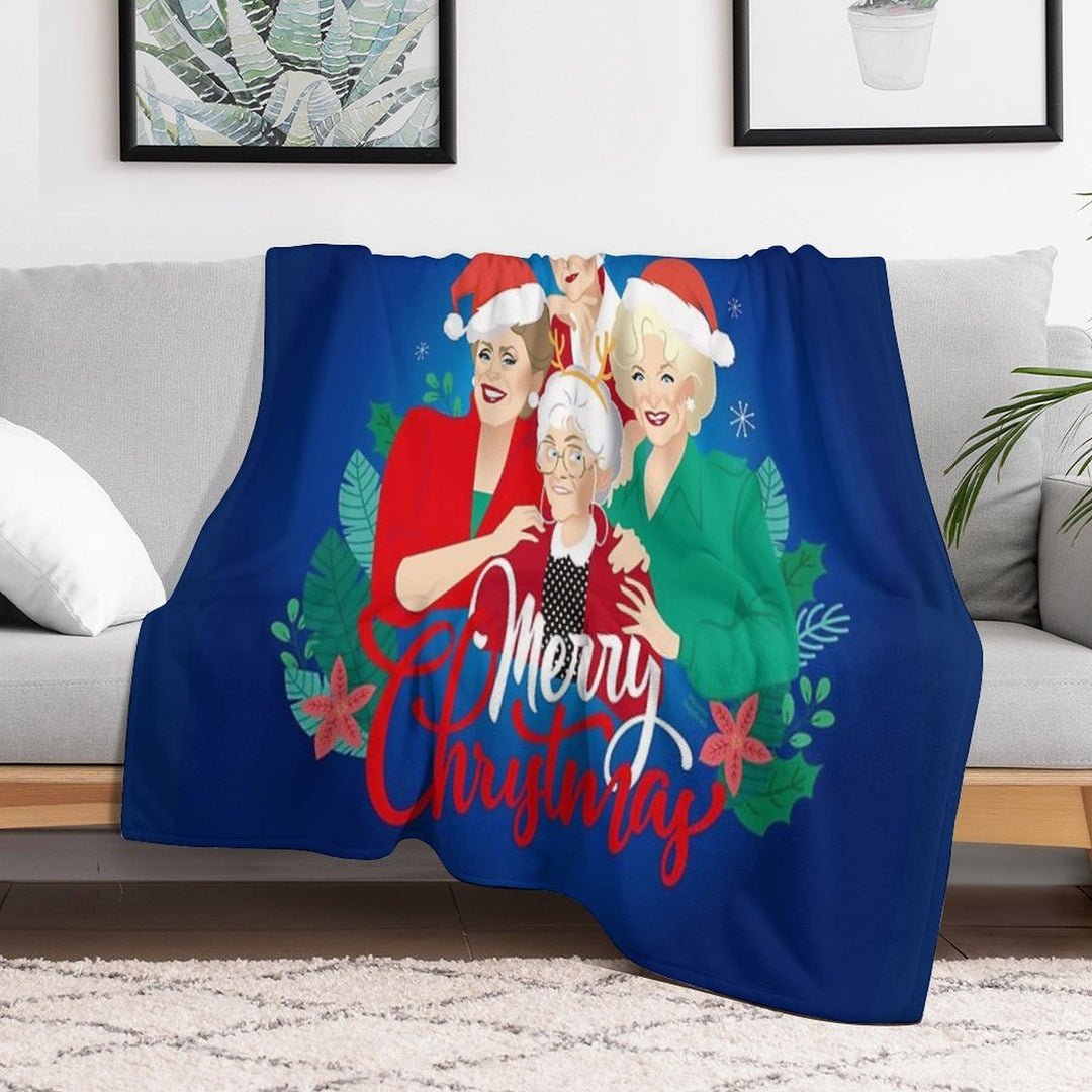 Christmas Girls! Easy Care Throw Blanket
