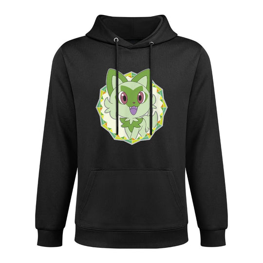 Pokémon Sprigatito Sparkle Geometric Portrait Icon Medium-Weight Fabric Hoodie