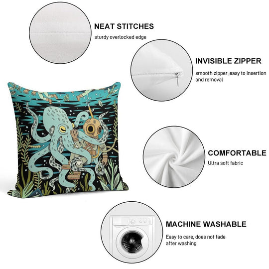 Diver Soft Gift Ready Throw Pillow