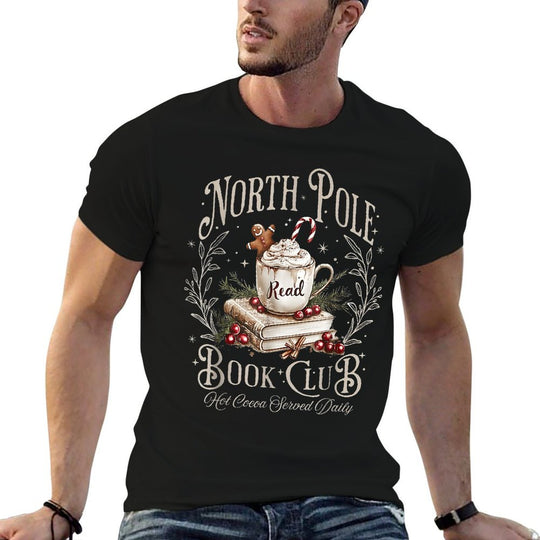 North Pole Book Club Christmas Bookish Xmas Books Lover  Lightweight T-Shirt