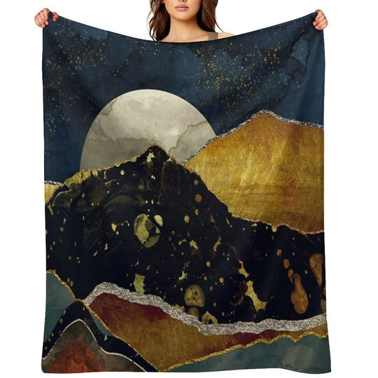 Bronze Night Multi-functional Throw Blanket
