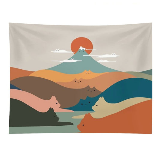 Cat Landscape 132 Tapestry