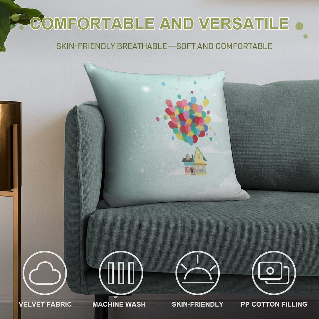 Adventure Is Out There Soft Hidden Zipper Throw Pillow