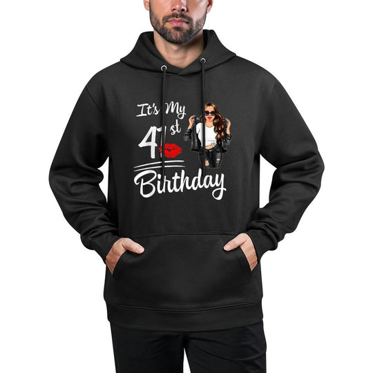 It's My 41st Birthday 41 Years Old Afro Melanin Black Women Layering Staple Hoodie