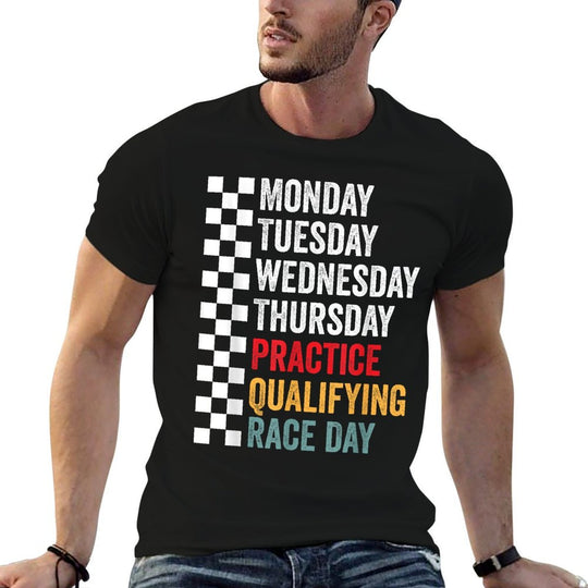 Funny Monday Tuesday Thursday Practice Qualifying Race Day  Moisture-wicking T-Shirt