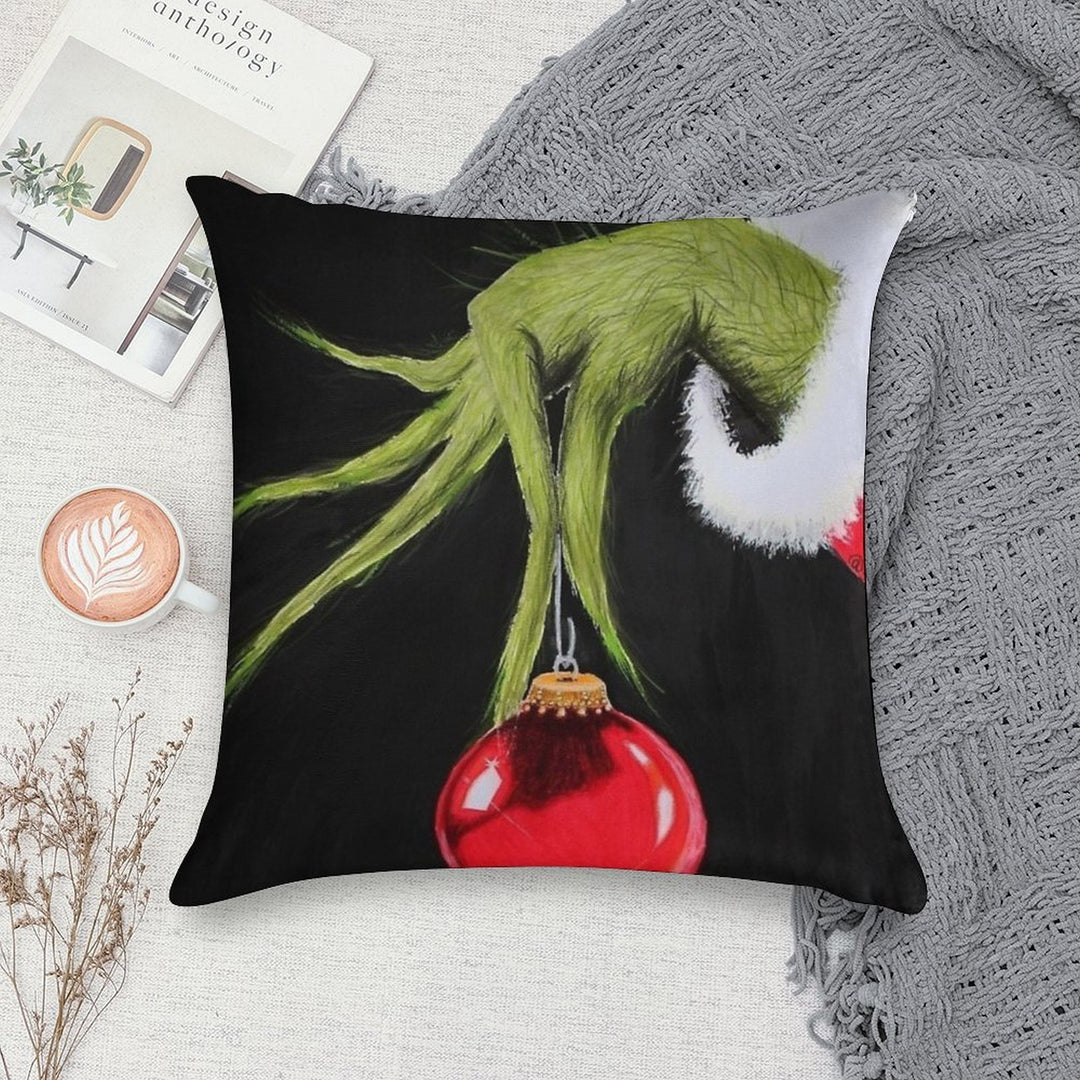 Who Stole Christmas Soft Durable Construction Throw Pillow