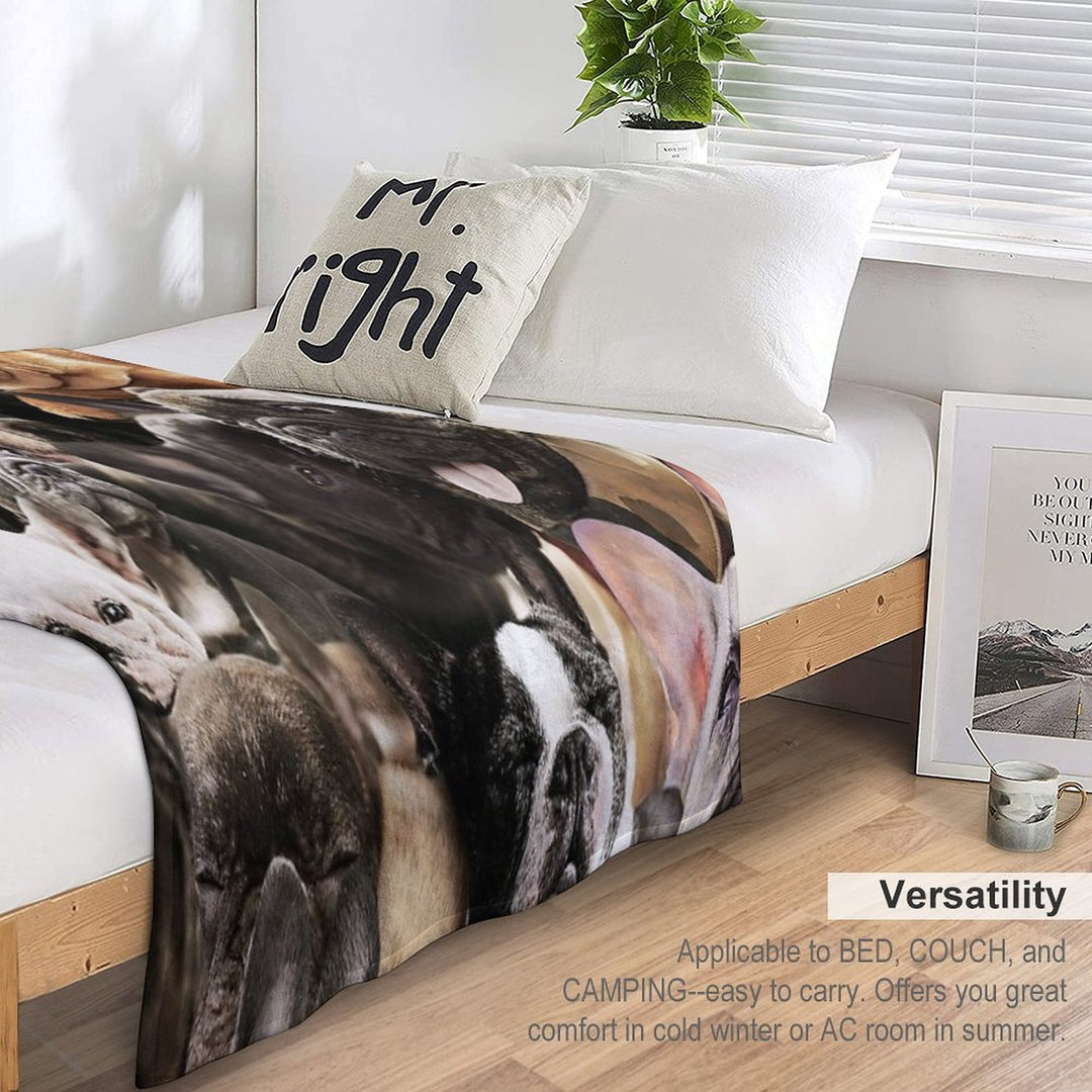 French Bulldogs Wrinkle-free Throw Blanket
