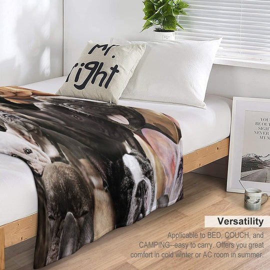 French Bulldogs Wrinkle-free Throw Blanket