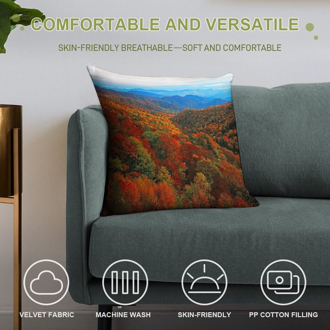 AUTUMN VALLEY Soft Skin-Friendly Throw Pillow
