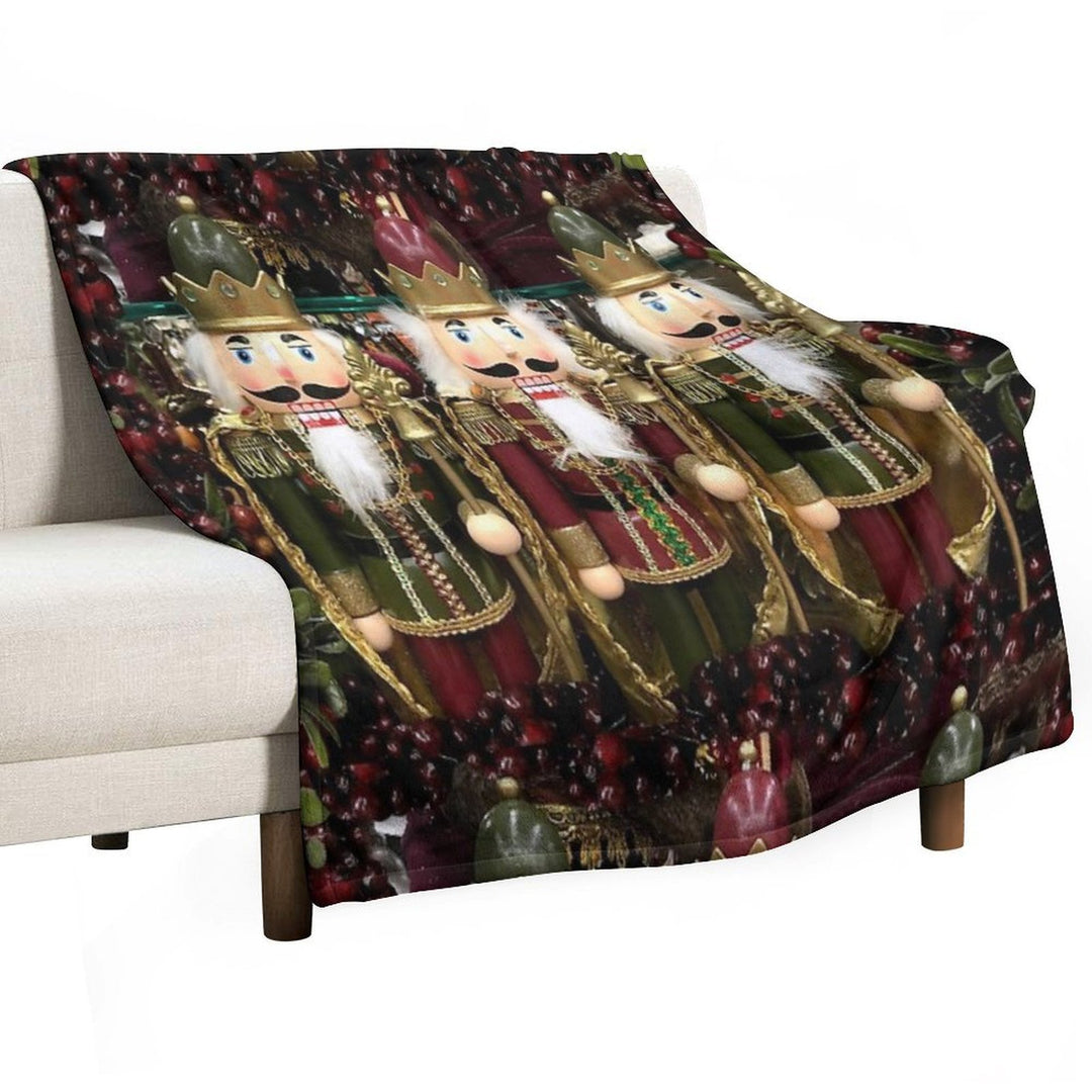 Christmas Nutcracker Trio Compact Throw Blanket